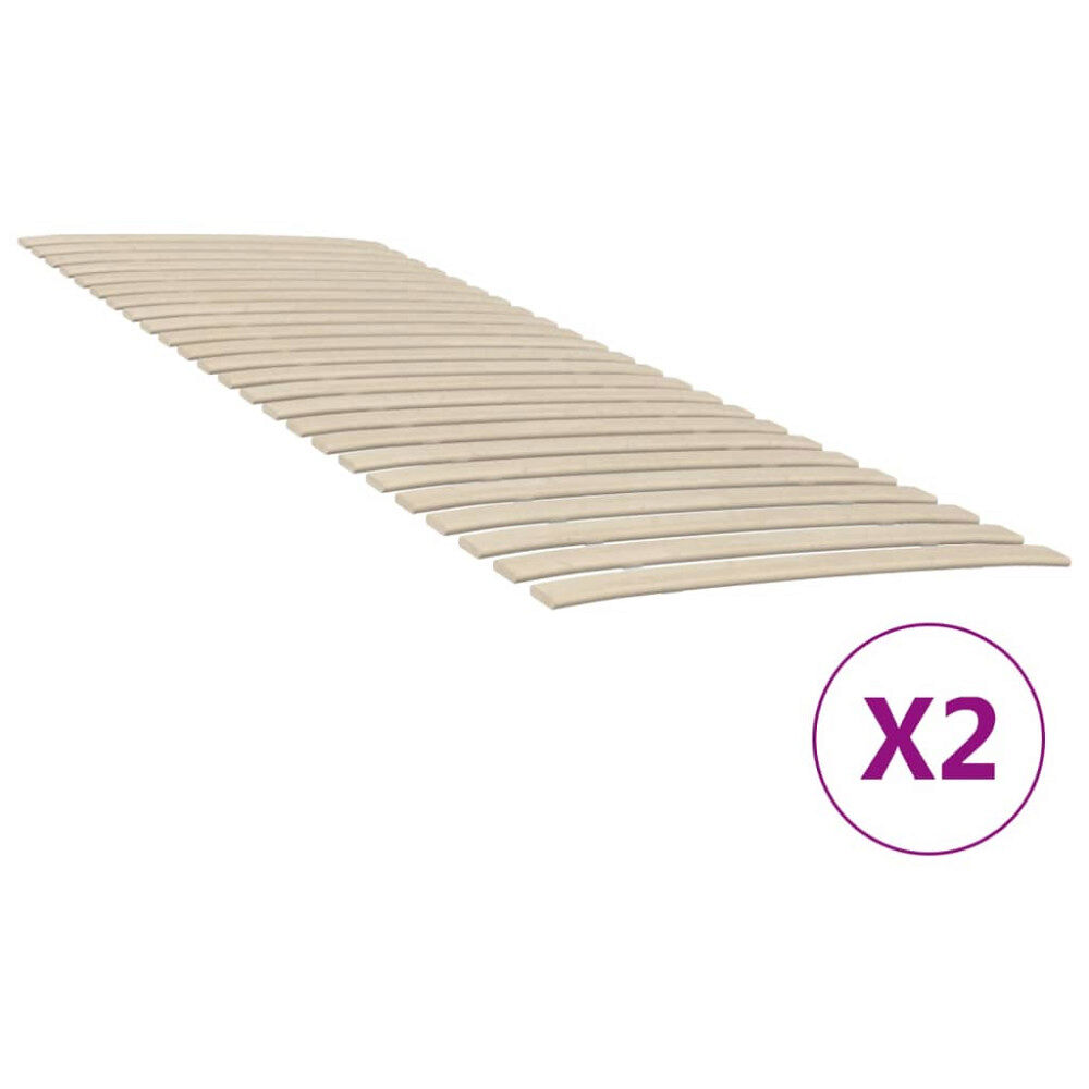vidaXL Sängribborsättning med 48 ribbor 2 st 80x200 cm