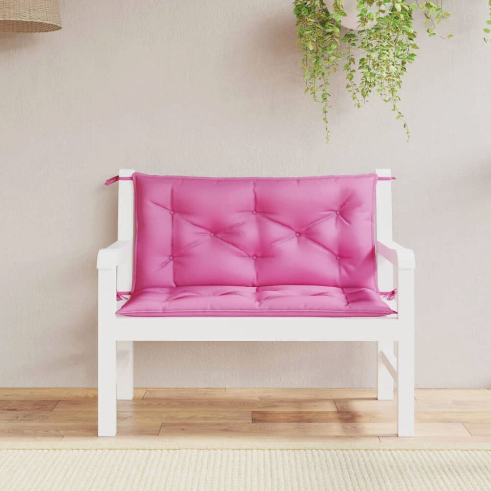 vidaXL Bänkdynor 2 st rosa 100x50x7 cm tyg