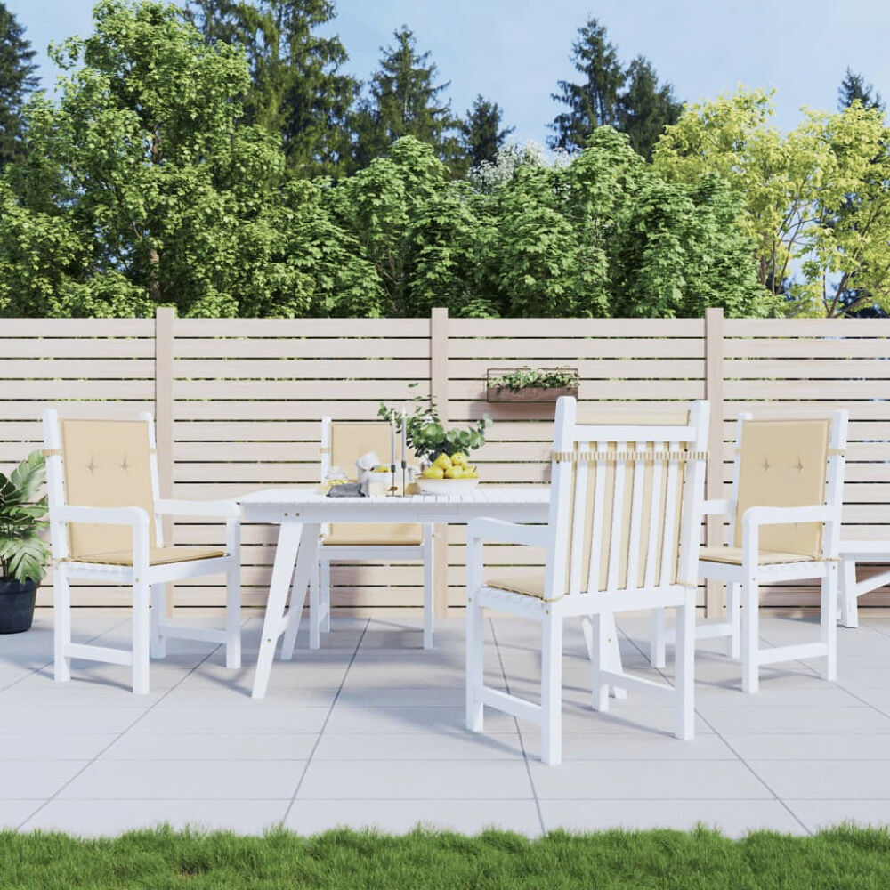 vidaXL Stolsdynor 4 st beige 100x50x3 cm oxfordtyg
