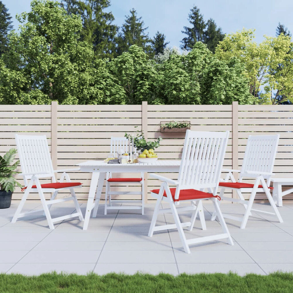 vidaXL Stolsdynor 4 st röd 40x40x4 cm oxfordtyg