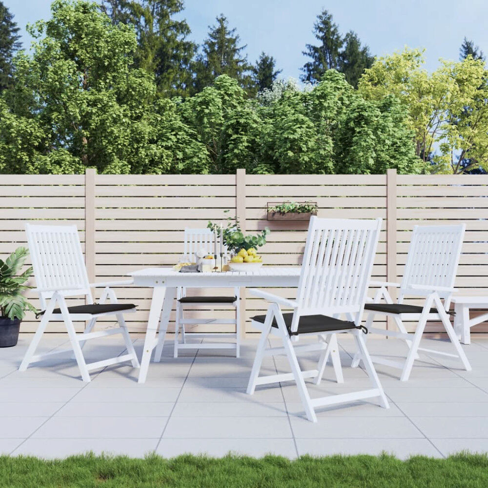 vidaXL Stolsdynor 4 st svart 50x50x4 cm oxfordtyg