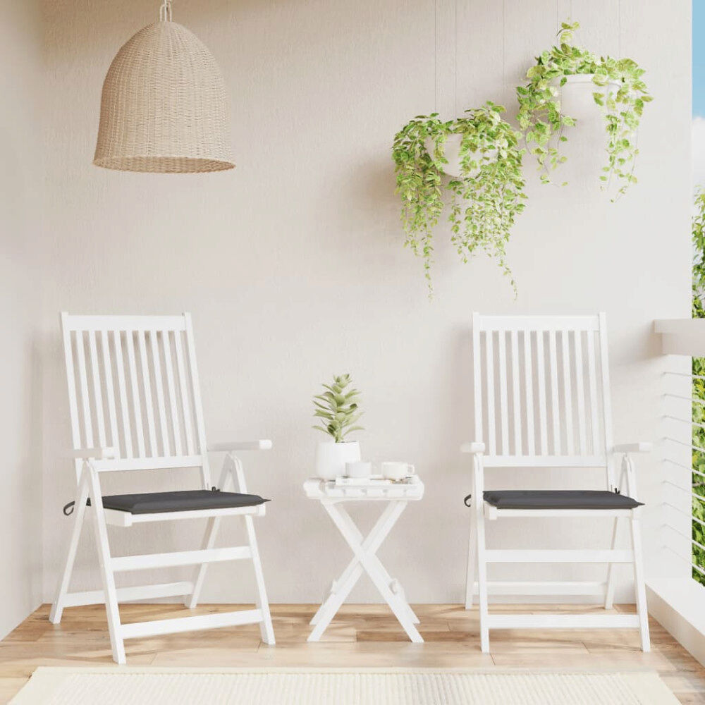 vidaXL Stolsdynor 2 st antracit 40x40x4 cm oxfordtyg