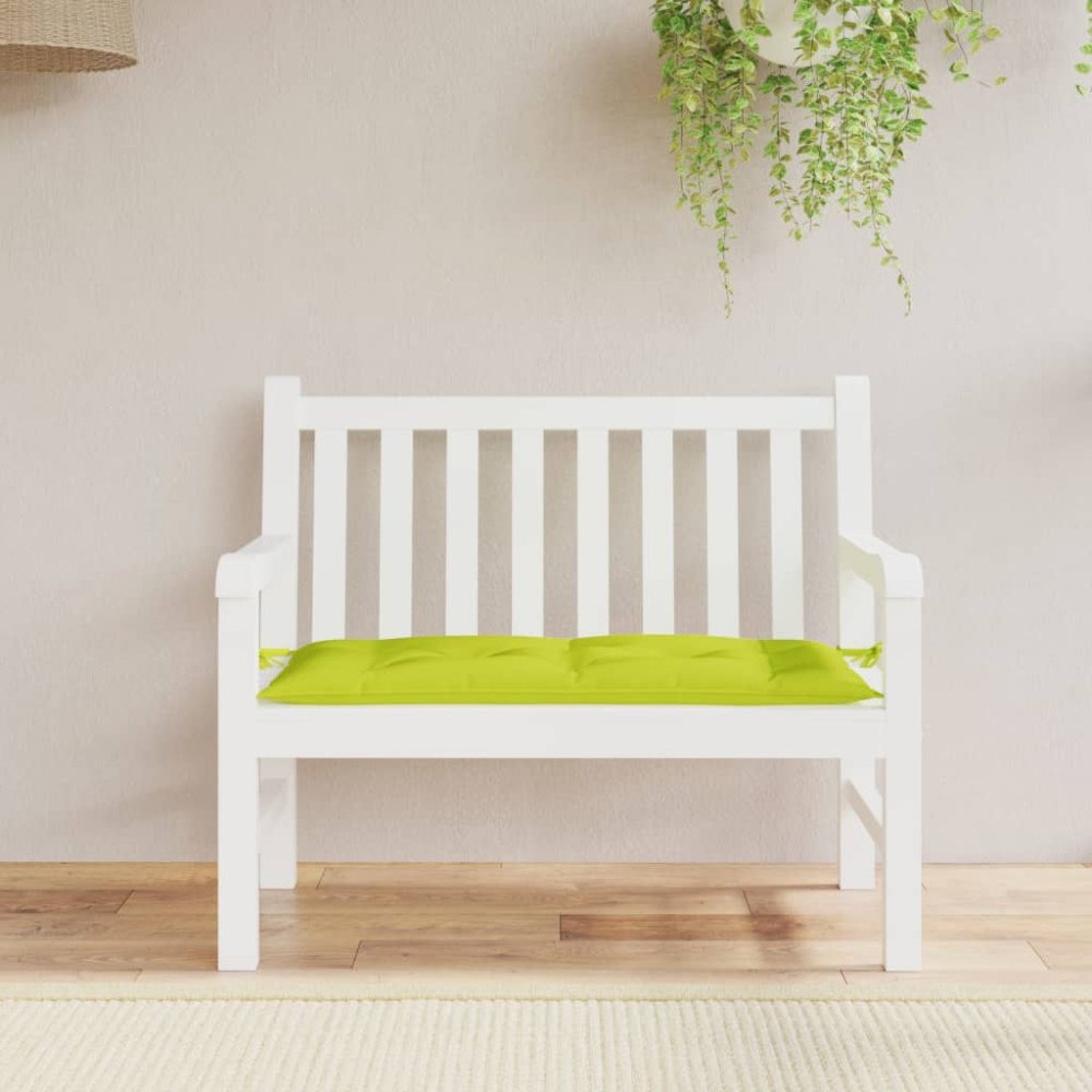 vidaXL Bänkdyna för trädgården ljusgrön 100x50x7 cm oxfordtyg