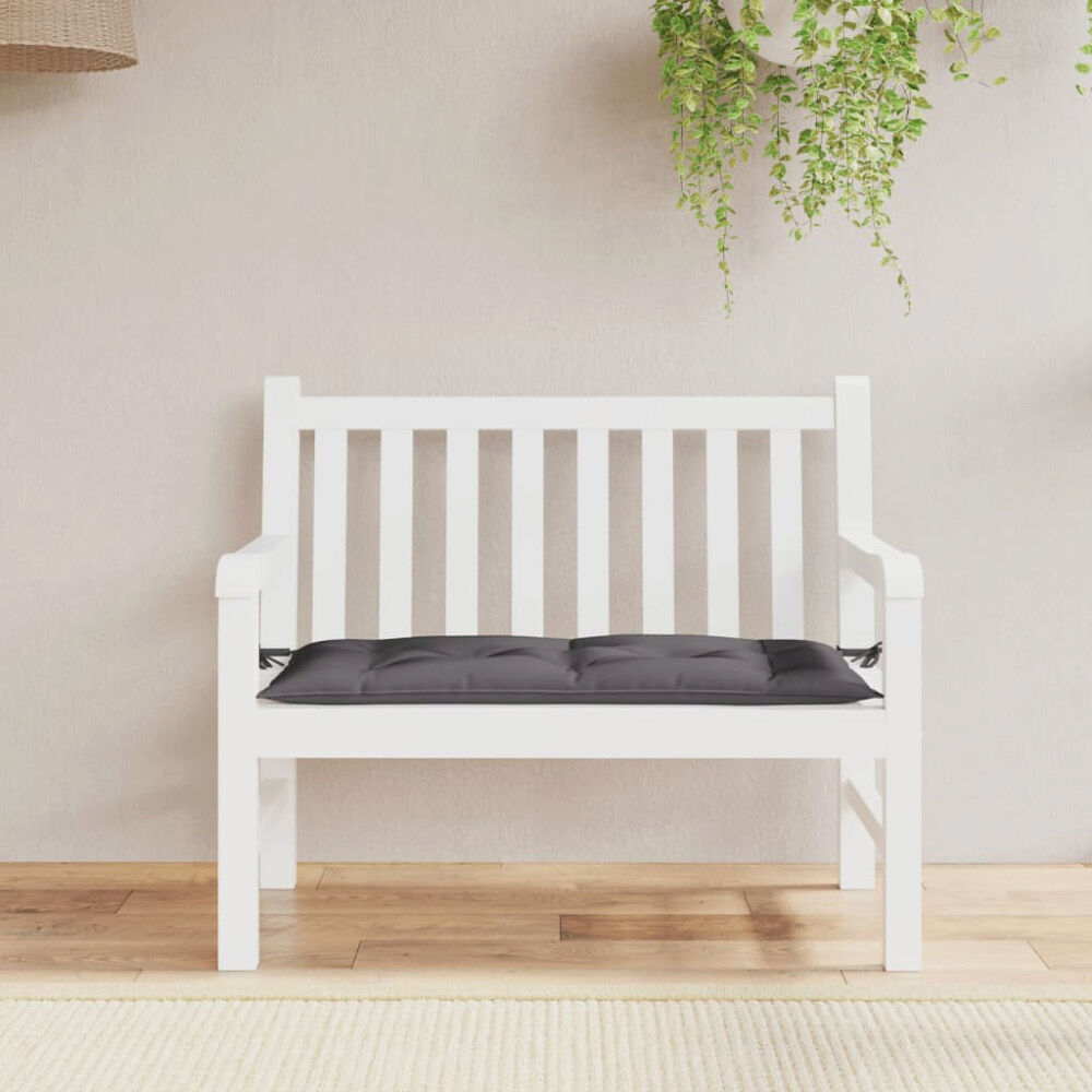 vidaXL Bänkdyna för trädgården antracit 100x50x7 cm oxfordtyg