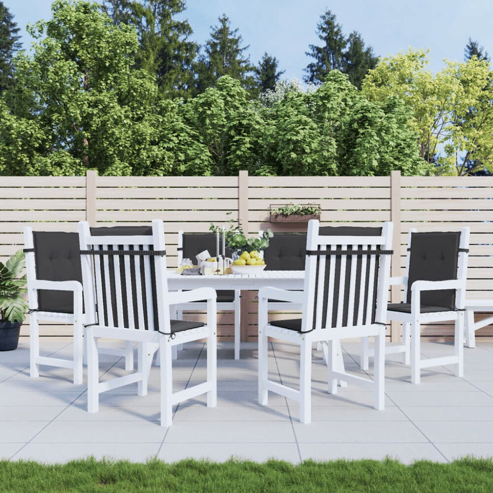 vidaXL Stolsdynor 6 st svart 100x50x3 cm oxfordtyg