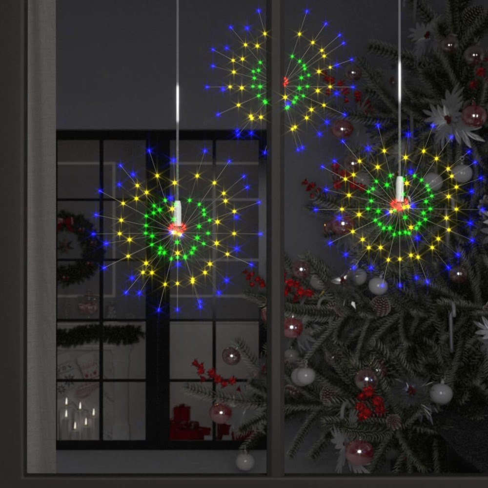 vidaXL Utomhusbelysning fyrverkerier 10 st flerfärgad 20cm 1400 LED