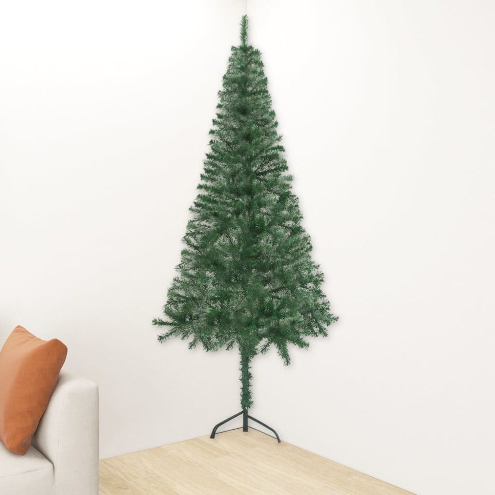 vidaXL Plastgran för hörn grön 210 cm PVC