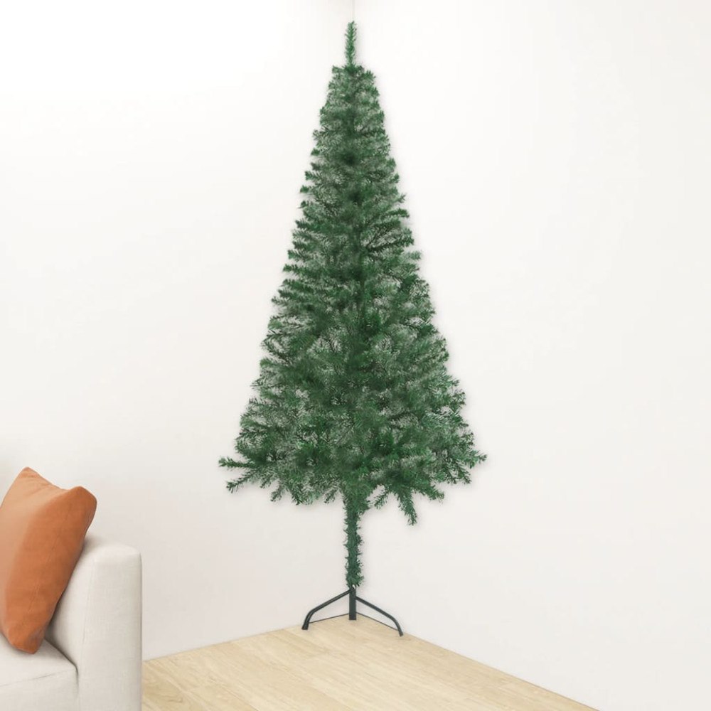 vidaXL Plastgran för hörn grön 150 cm PVC