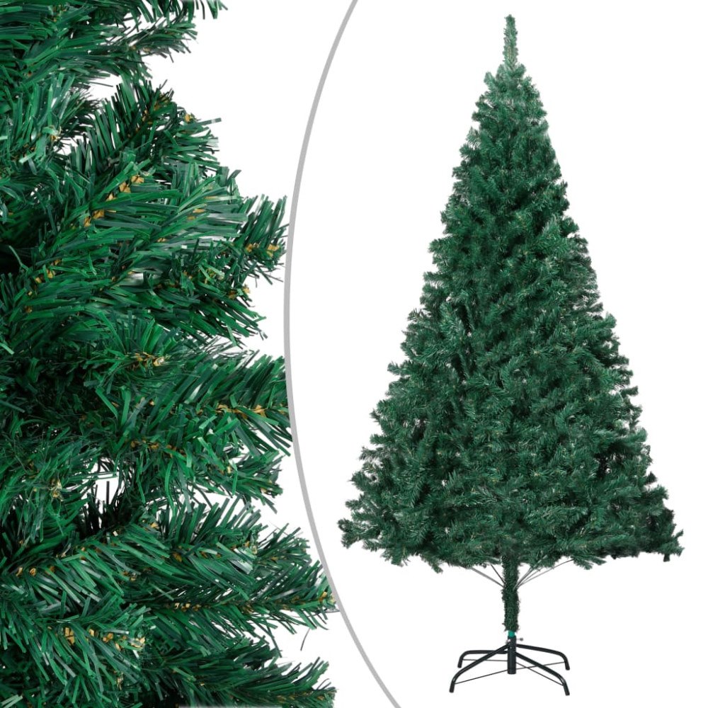 vidaXL Plastgran med tjocka grenar grön 180 cm PVC