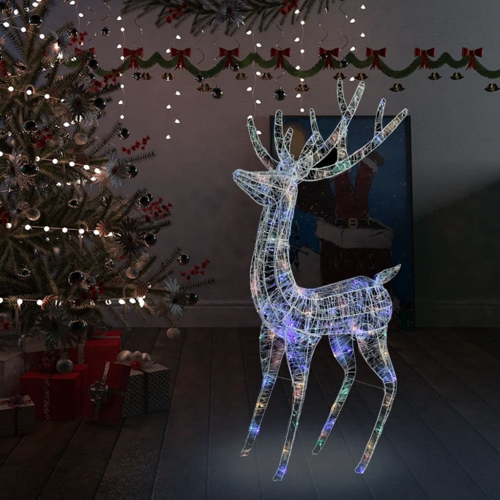 vidaXL Julren akryl 250 LED 180 cm flerfärgad