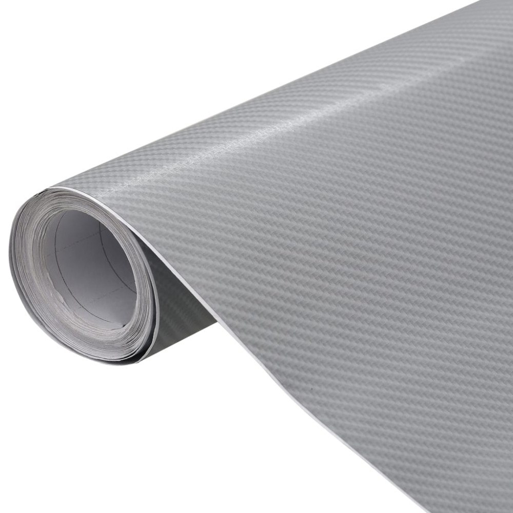 vidaXL Bilfoliering 2 st 4D silver 100x150 cm
