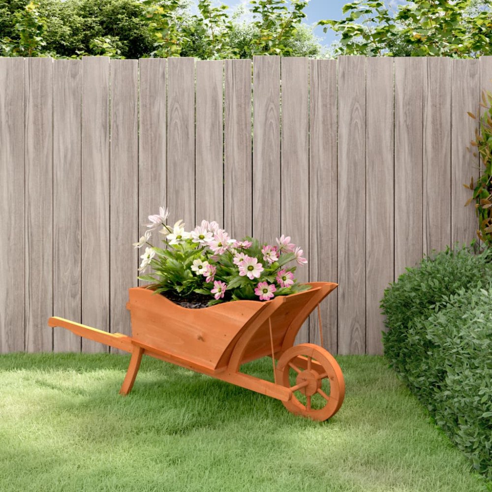 vidaXL Blomkruka 128x45,5x43 cm massiv gran