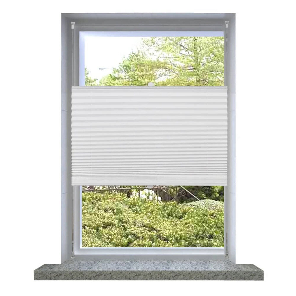 vidaXL Plisségardin 50x150 cm vit