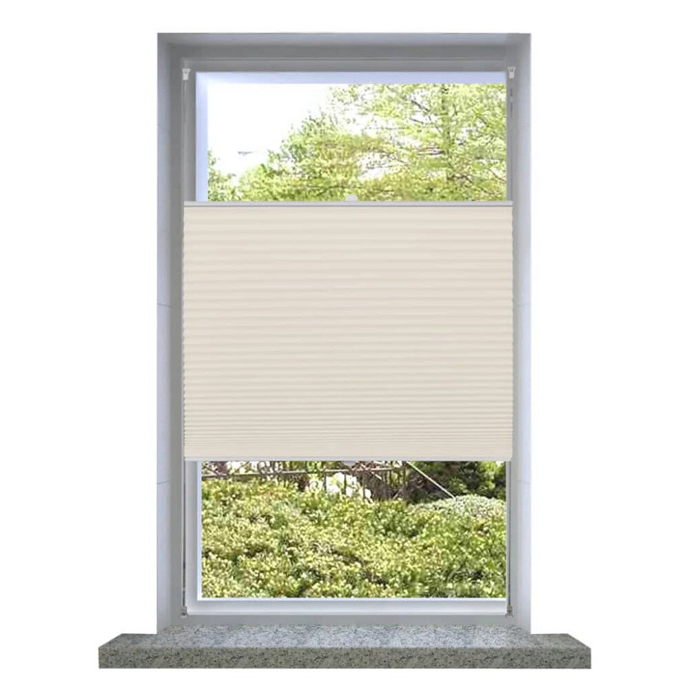 vidaXL Plisségardin 110x200 cm creme