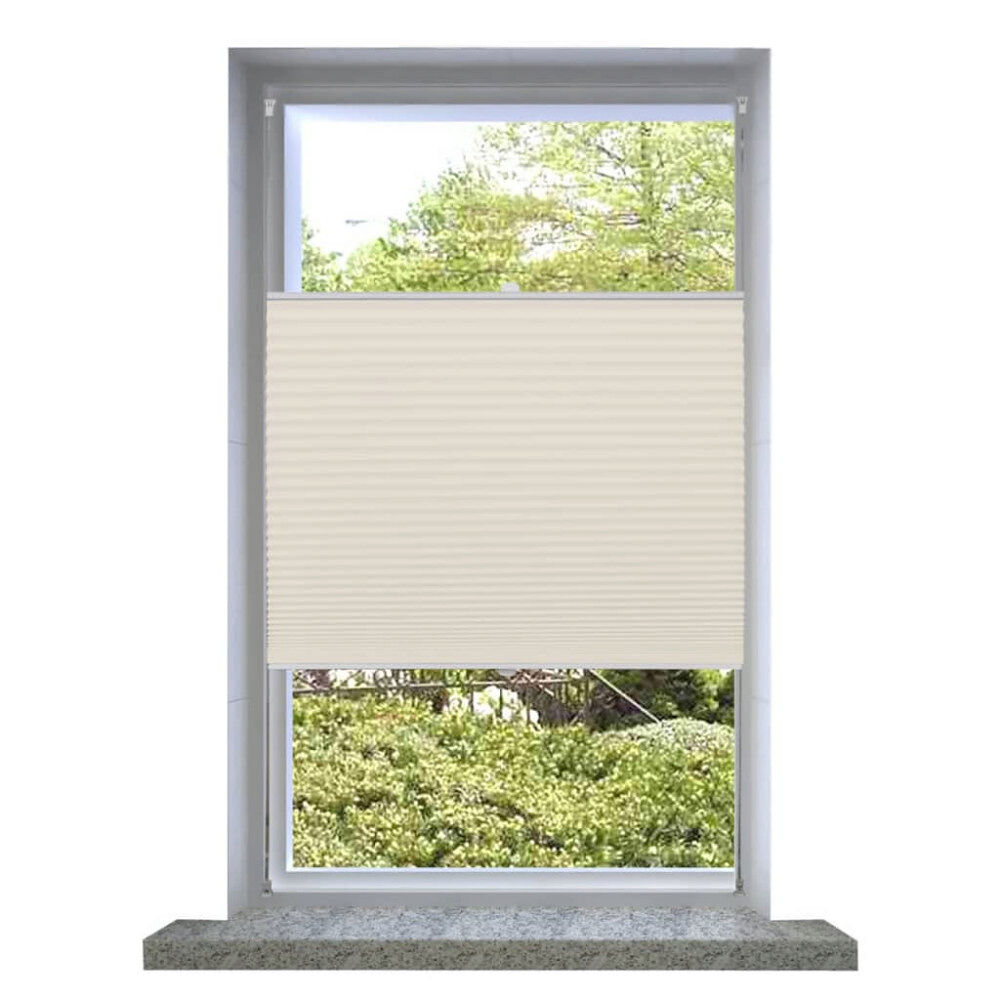vidaXL Plisségardin 110x150 cm creme