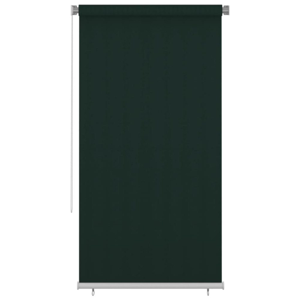 vidaXL Rullgardin utomhus 125 (B) x 230 (H) cm mörkgrön HDPE