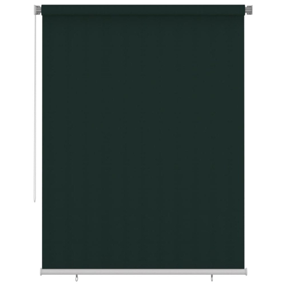 vidaXL Rullgardin utomhus 185 (B) x 230 (H) cm mörkgrön HDPE