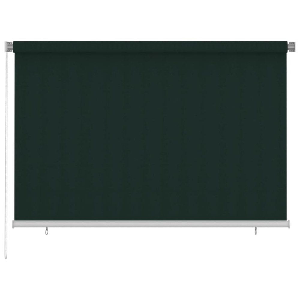 vidaXL Rullgardin utomhus 225 (B) x 140 (H) cm mörkgrön HDPE