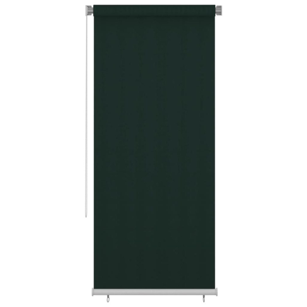 vidaXL Rullgardin utomhus 105 (B) x 230 (H) cm mörkgrön HDPE