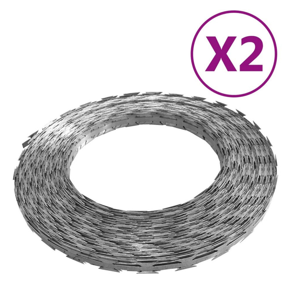 vidaXL BTO-22 Taggtråd 2 st 100 m stål