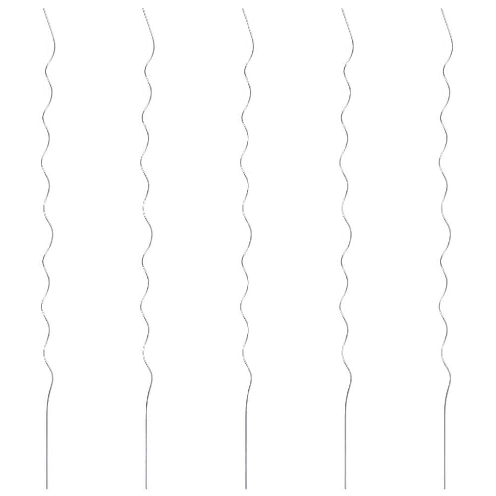 vidaXL Spiralformade växtstöd 5 st 170 cm galvaniserat stål