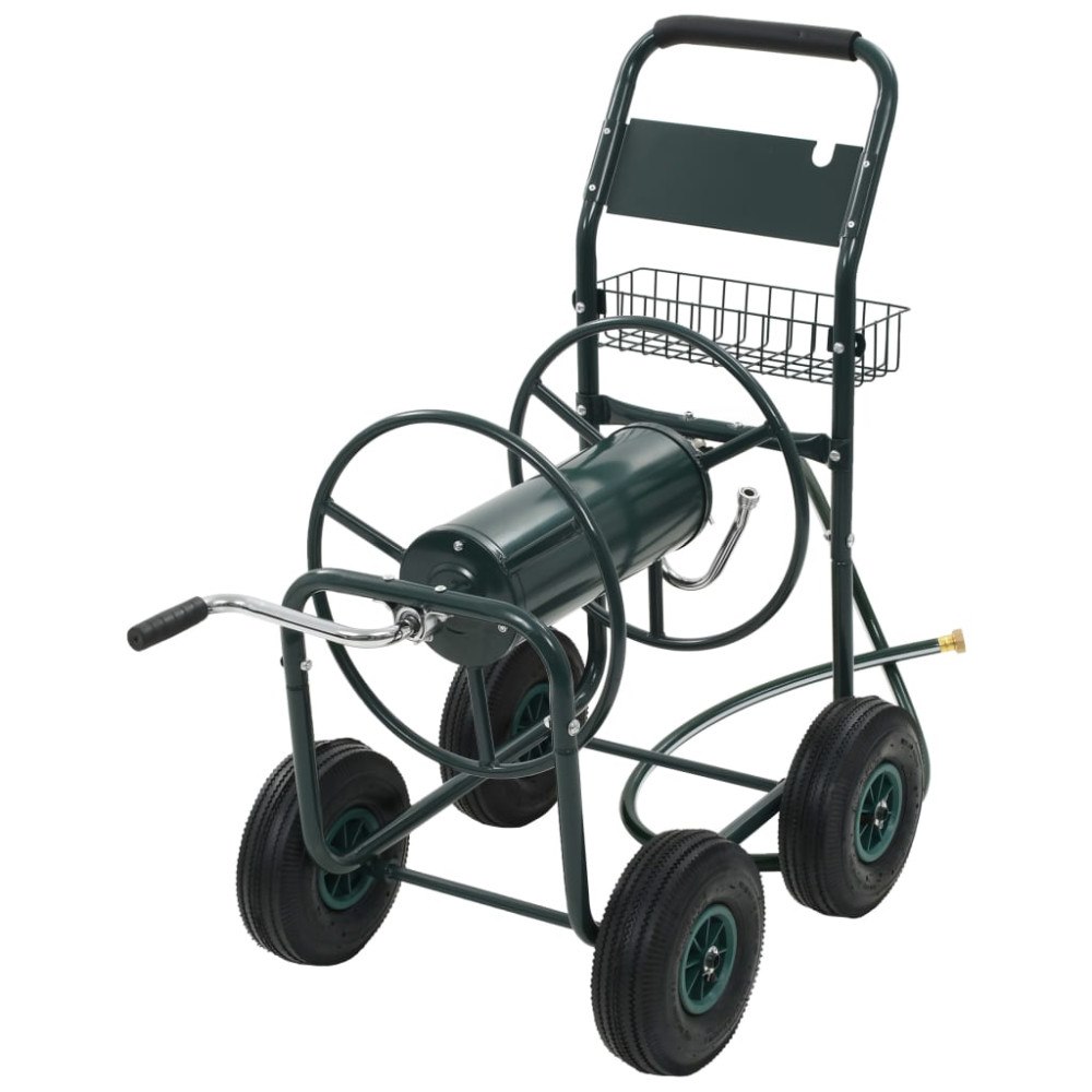 vidaXL Slangvagn med 1/2" slangkoppling 75 m stål