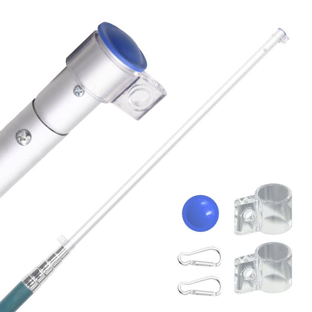 vidaXL Polens flagga och flaggstång 5,55 m aluminium