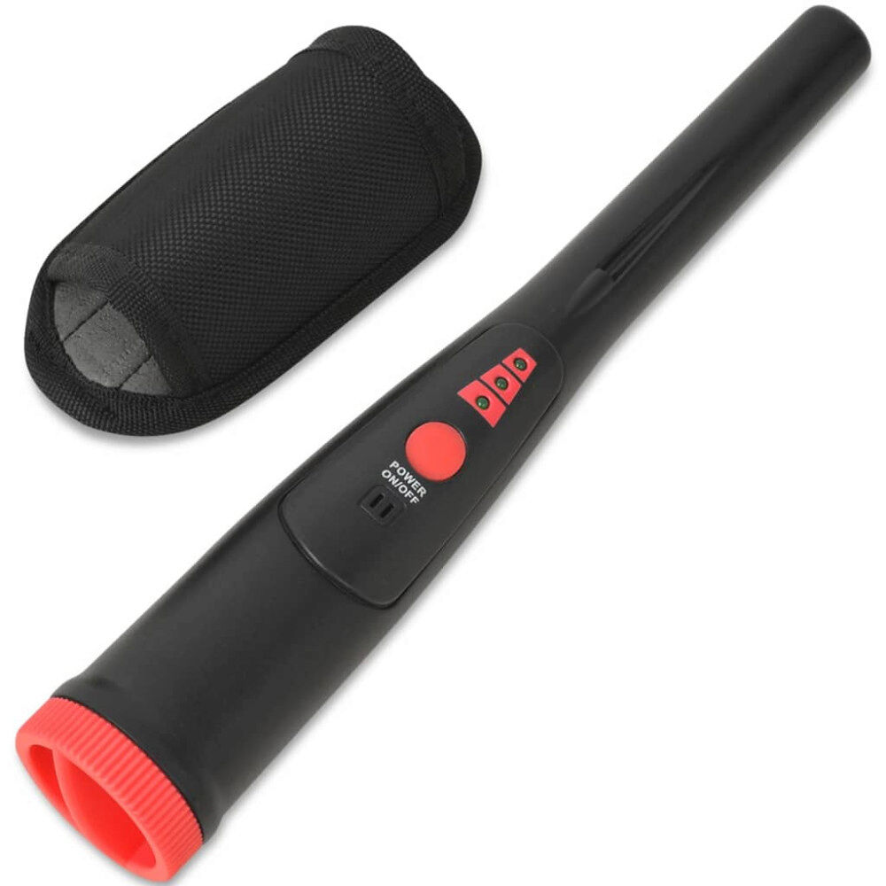 vidaXL Metalldetektor pinpointer svart och röd