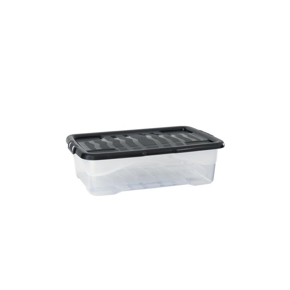 STRATA Plastlåda STRATA 30L klar med lock PP