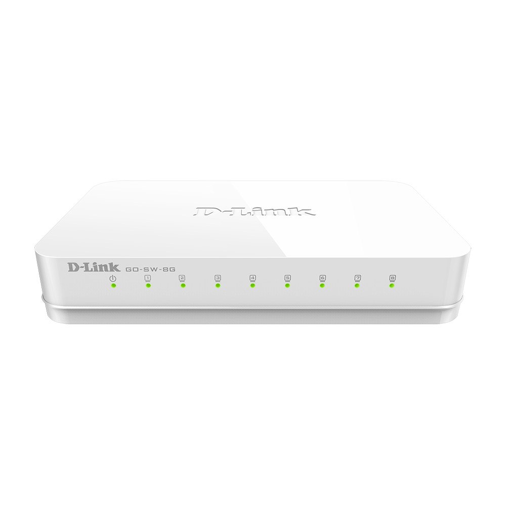 D-Link D-Link GO-SW-8G nätverksswitchar Ohanterad Vit