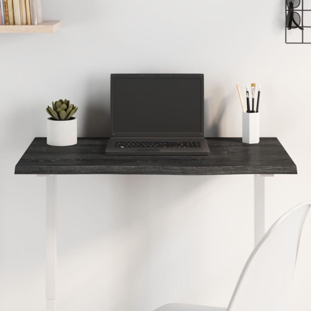 vidaXL Bordsskiva mörkbrun 80x40x2 cm behandlad massiv ek