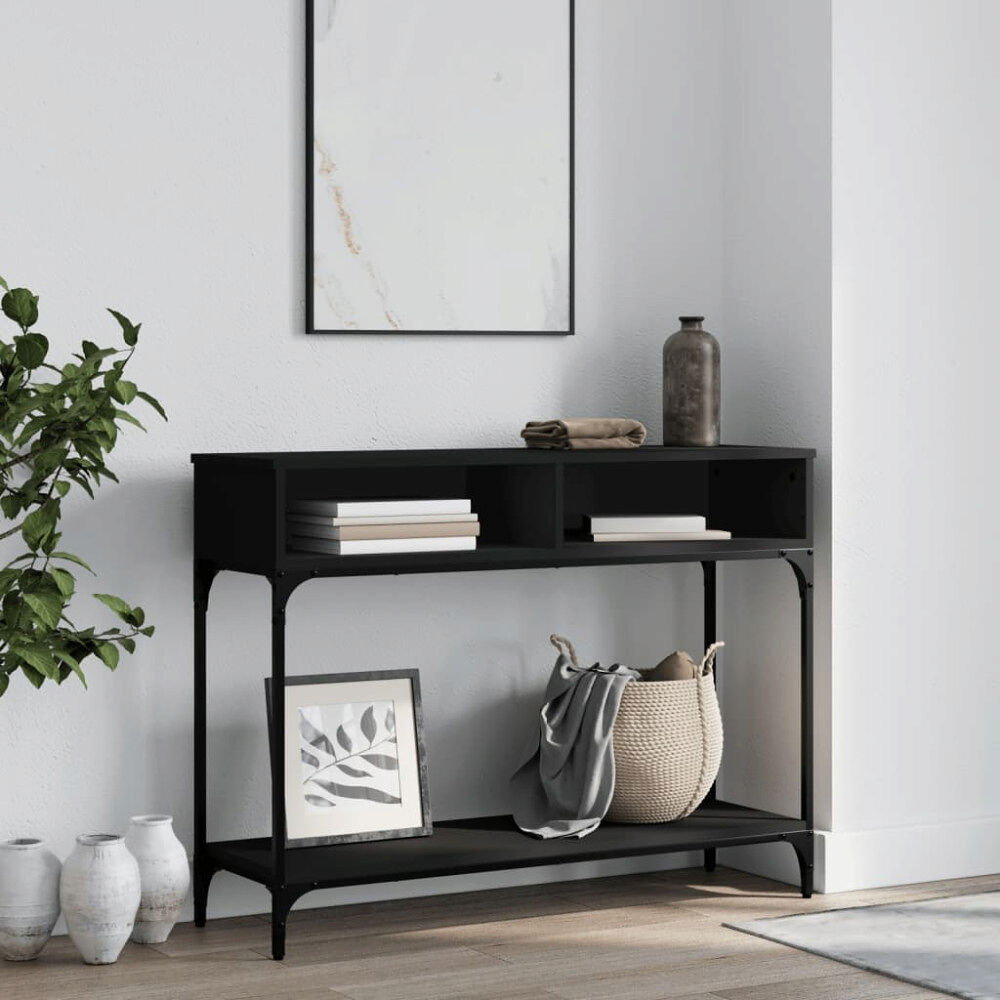 vidaXL Konsolbord svart 100x30,5x75 cm konstruerat trä