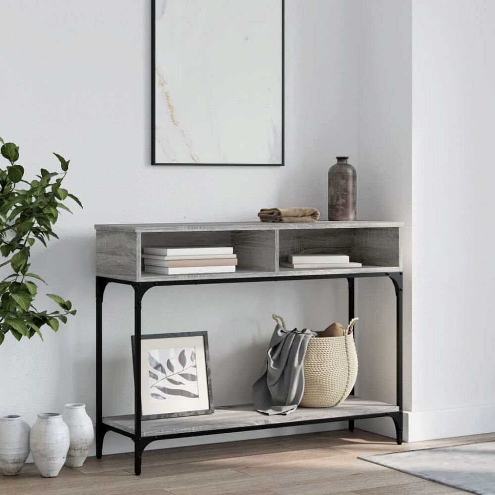 vidaXL Avlastningsbord grå sonoma 100x30,5x75 cm konstruerat trä
