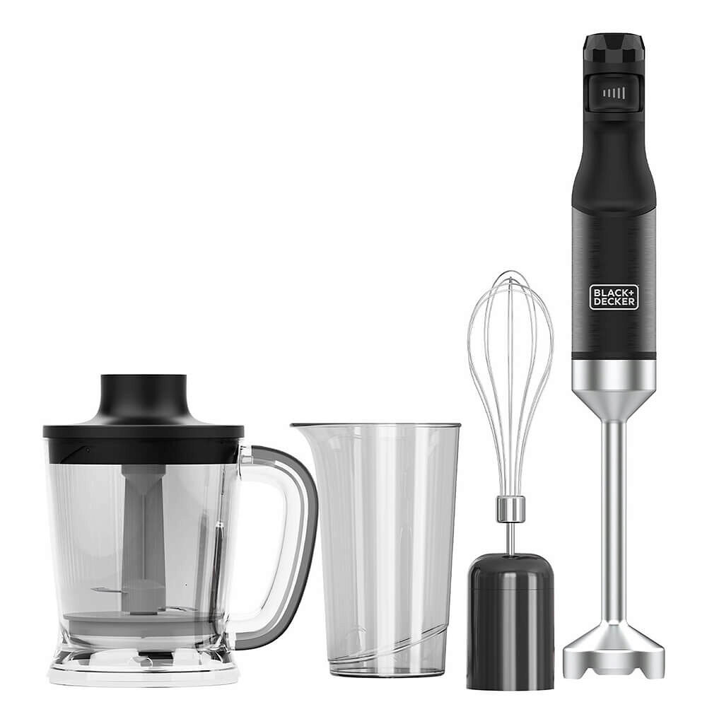 BLACK+DECKER Hand Blender 1500W Black  Accessories