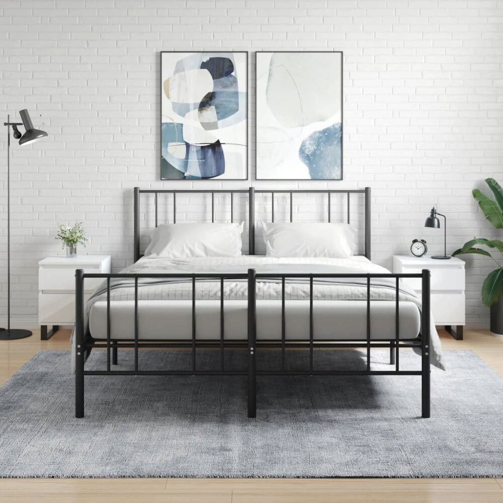 vidaXL Sängbord 2 st vit högglans 40x35x50 cm konstruerat trä