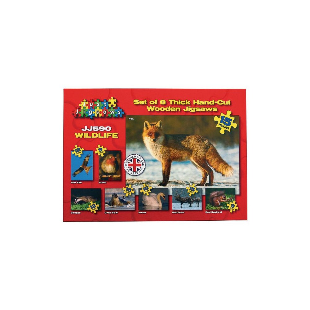 No Brand Pussel Nordiska djur 8 olika pussel