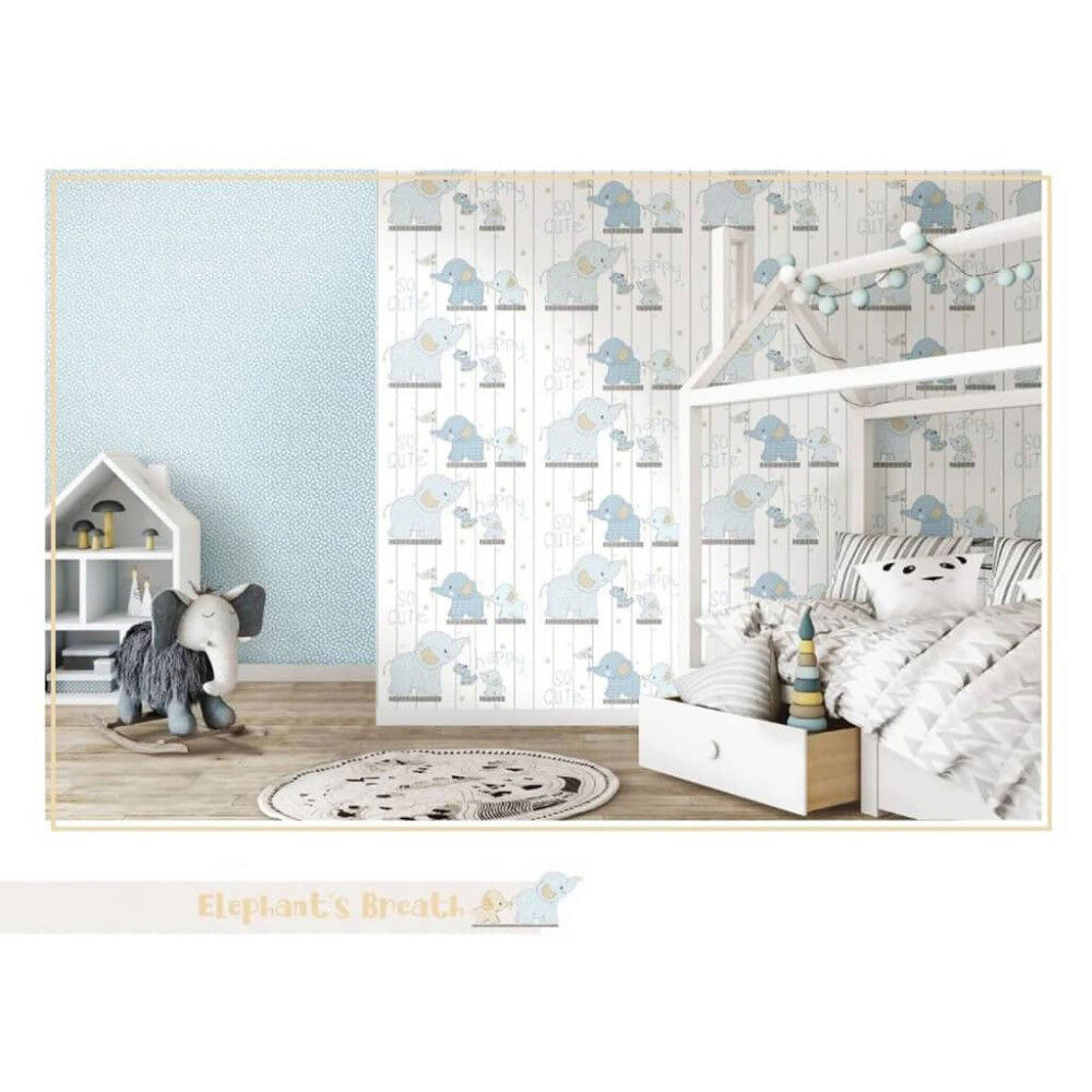 Noordwand Noordwand Tapet Mondo baby Little Dots blå och vit