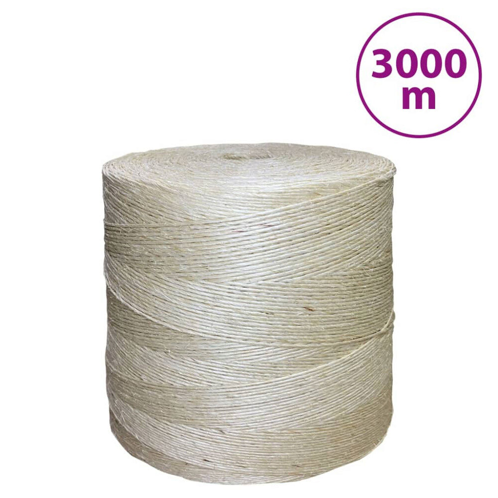 vidaXL Rep 100% sisal 2 mm 3000 m