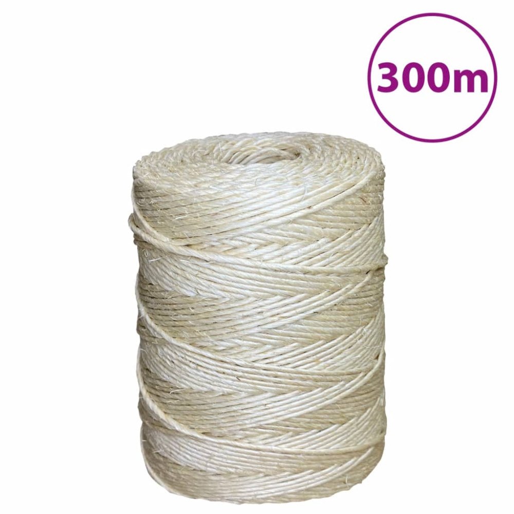 vidaXL Rep 100% sisal 2 mm 300 m