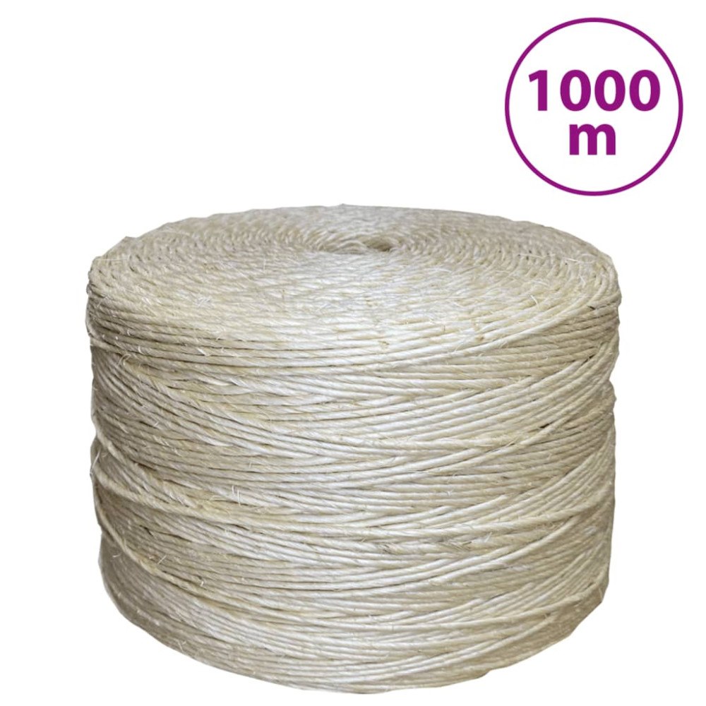 vidaXL Rep 100% sisal 3 mm 1000 m