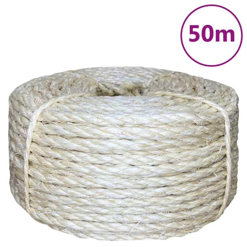 vidaXL Rep 100% sisal 6 mm 50 m