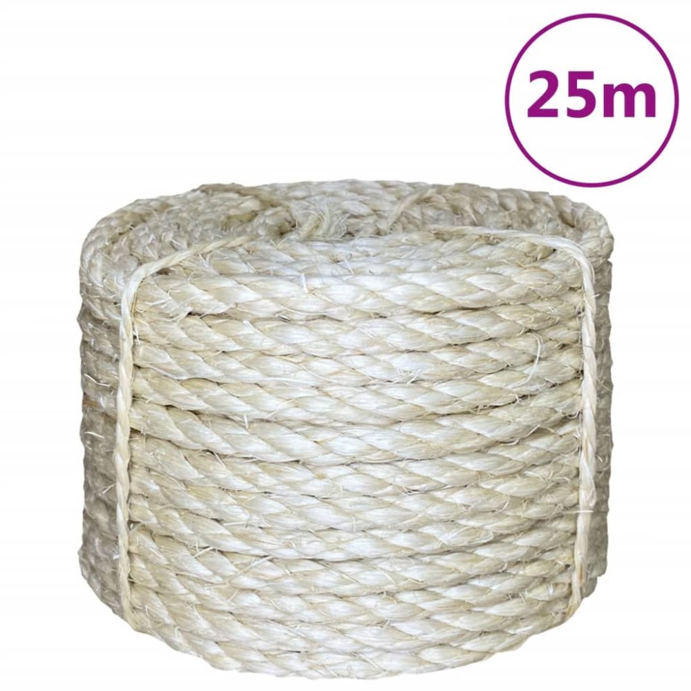 vidaXL Rep 100% sisal 8 mm 25 m