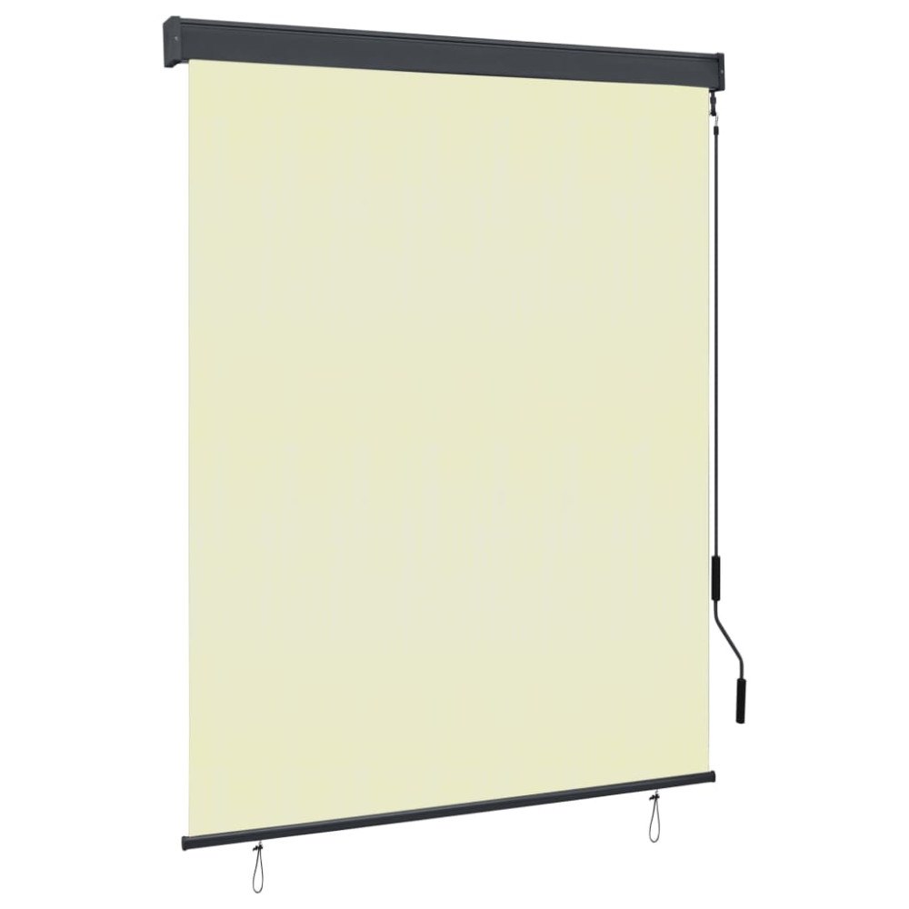vidaXL Rullgardin utomhus 140x250 cm gräddvit