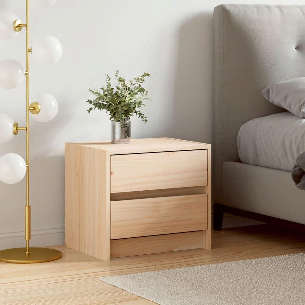 vidaXL Sängbord 40x31x35,5 cm massiv furu