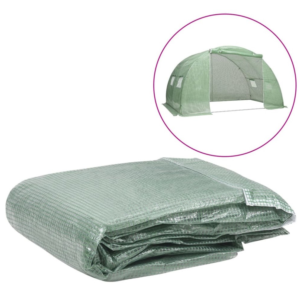 vidaXL Växthusöverdrag (8 m²) 400x200x200 cm grön