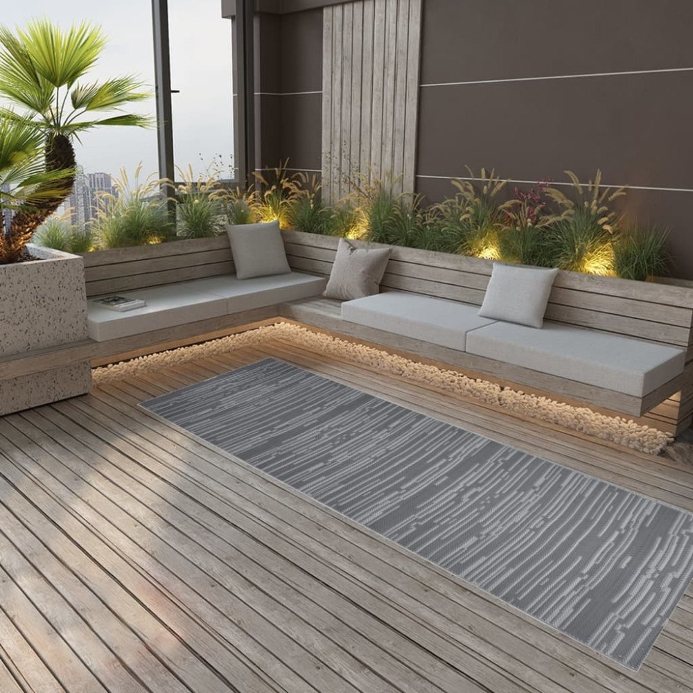 vidaXL Utomhusmatta ARAKIL antracit 80x250 cm PP