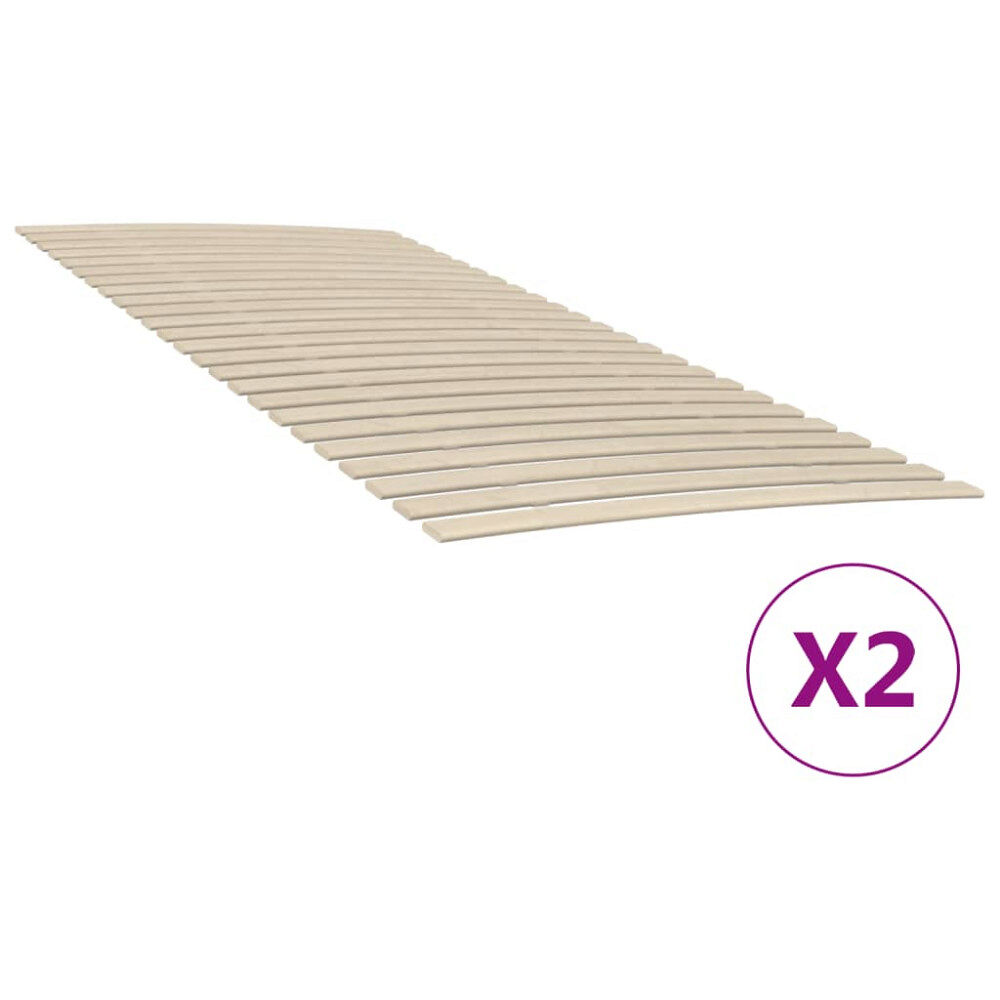 vidaXL Sängribborsättning med 48 ribbor 2 st 90x200 cm