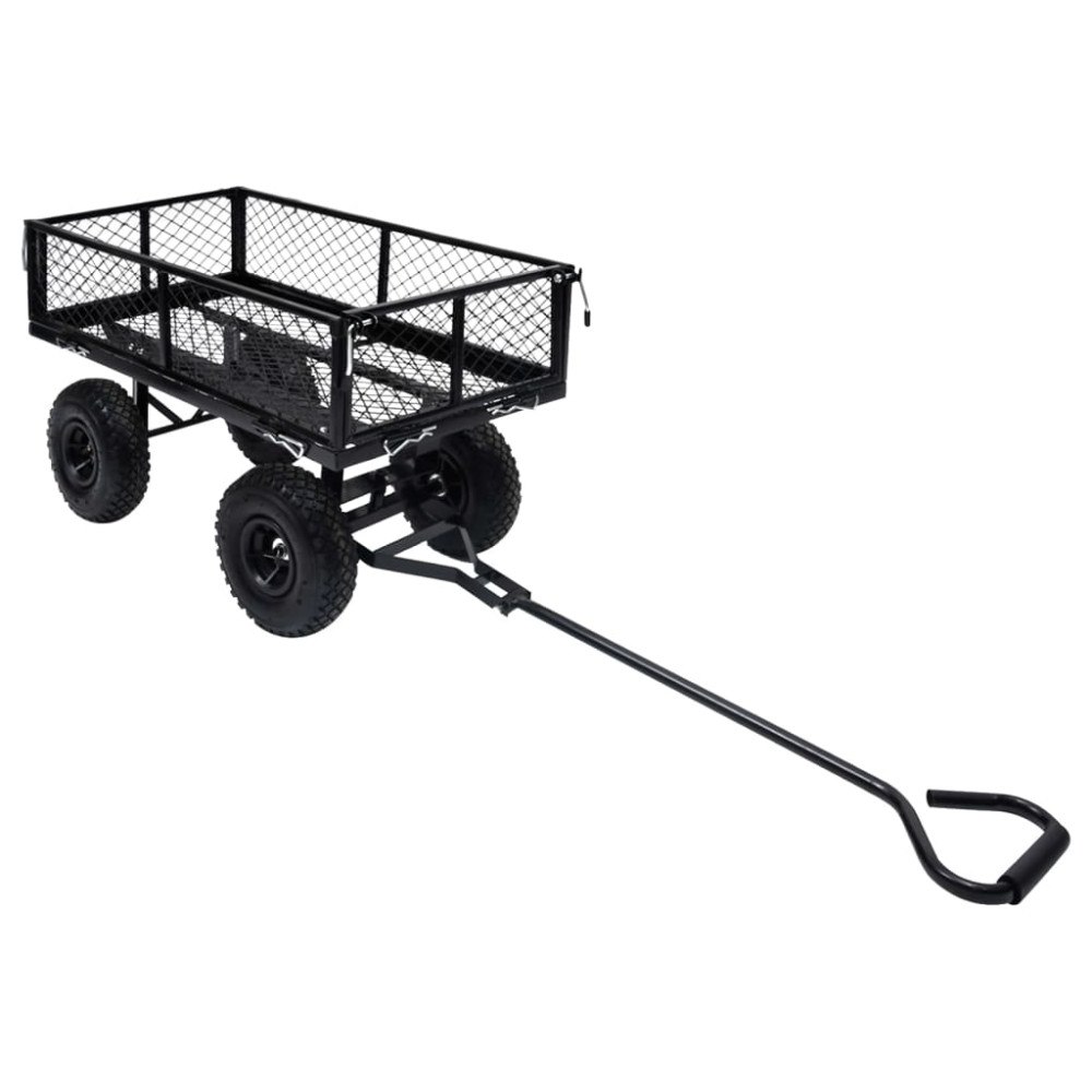 vidaXL Trädgårdsvagn svart 250 kg