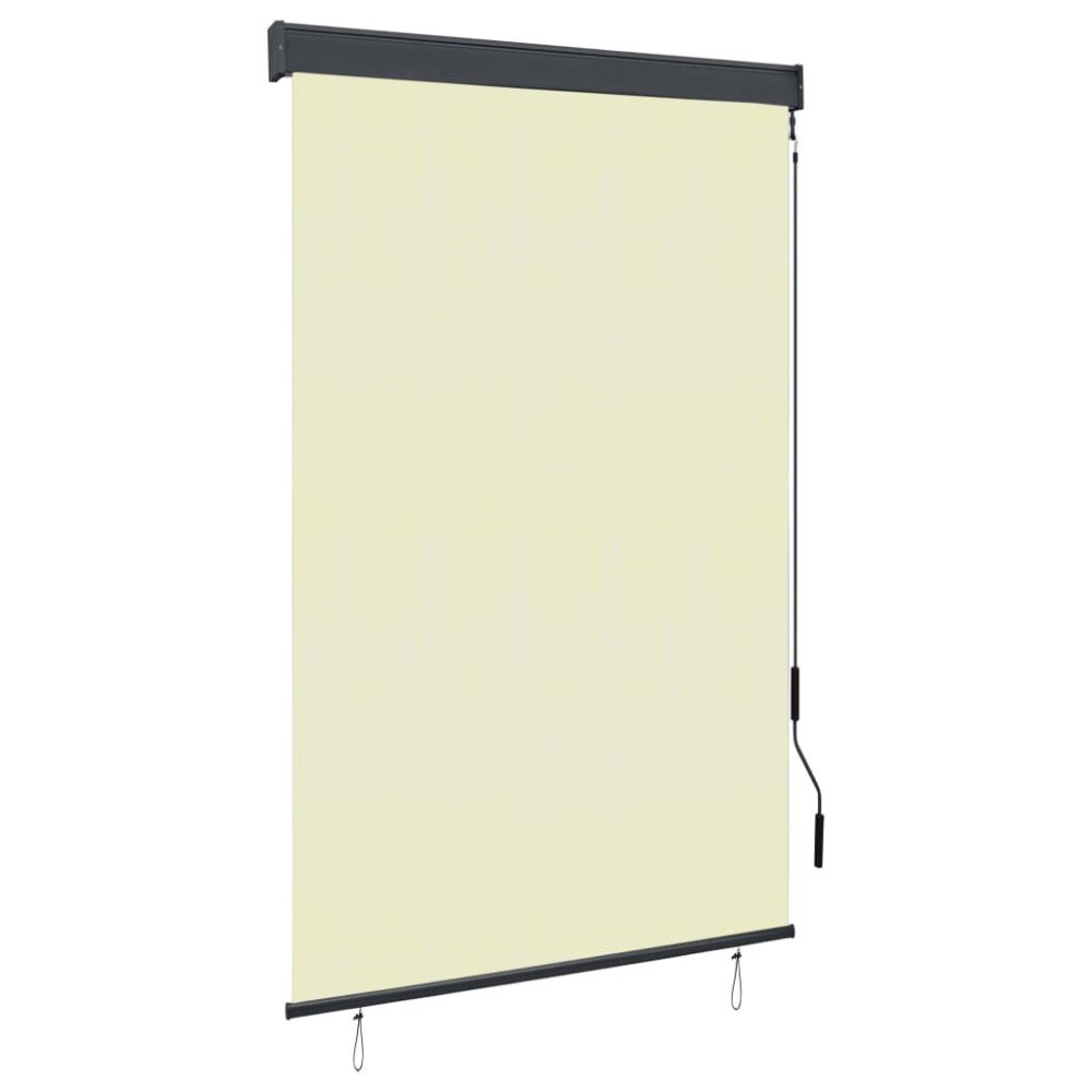 vidaXL Rullgardin utomhus 120x250 cm gräddvit