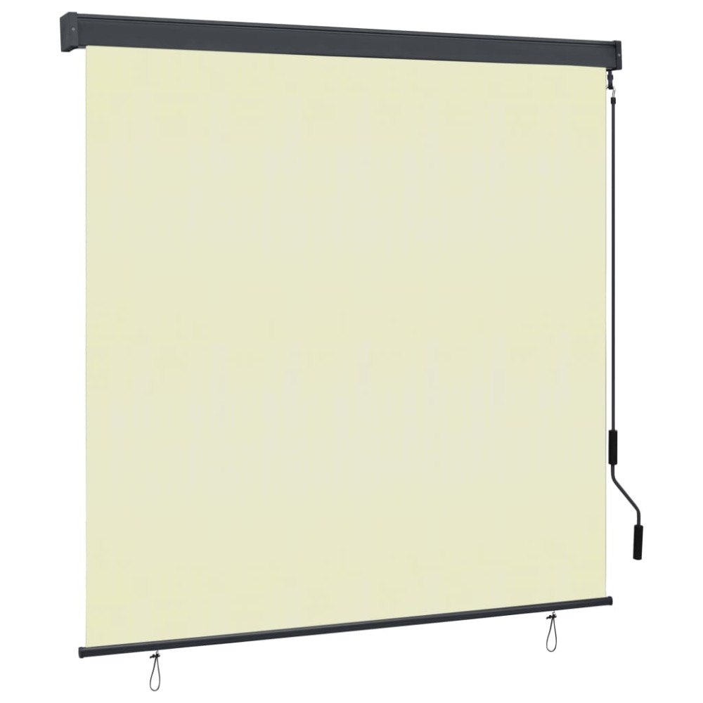 vidaXL Rullgardin utomhus 160x250 cm gräddvit